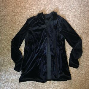 Olive & Oak Black Velvet Cardigan Size Large
